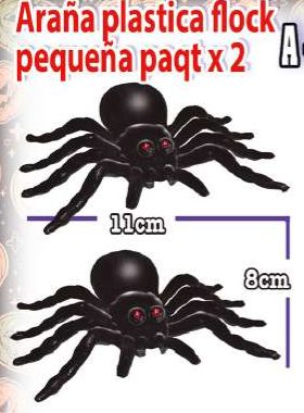 Araña plástica flock pequeña