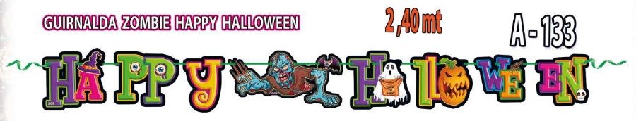 Guirnalda zombie Happy Halloween