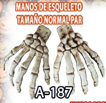 Manos de esqueleto tamaño normal