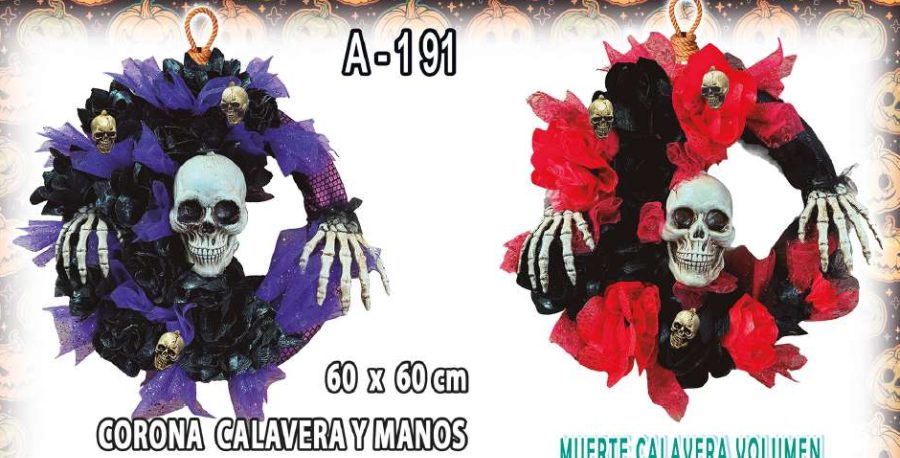 Corona calavera y manos