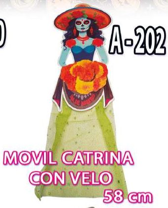 Móvil catrina con velo