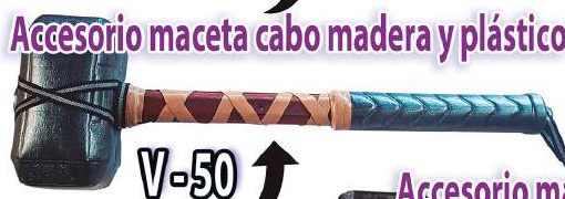 Maceta cabo de madera y plástico